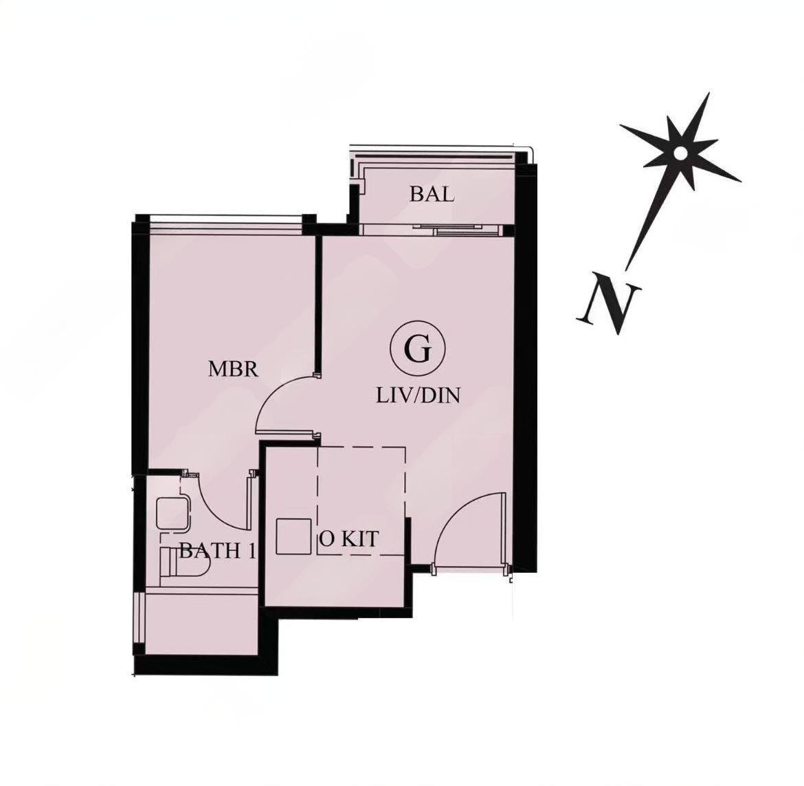 Sierra Sea 1房戶型圖